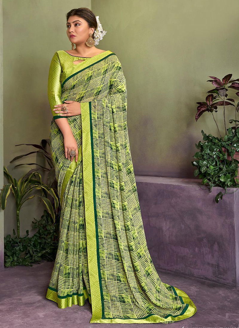 Mintorsi Latest Weightless Georgette Casual Designer Printed Saree Collection 20701-20708